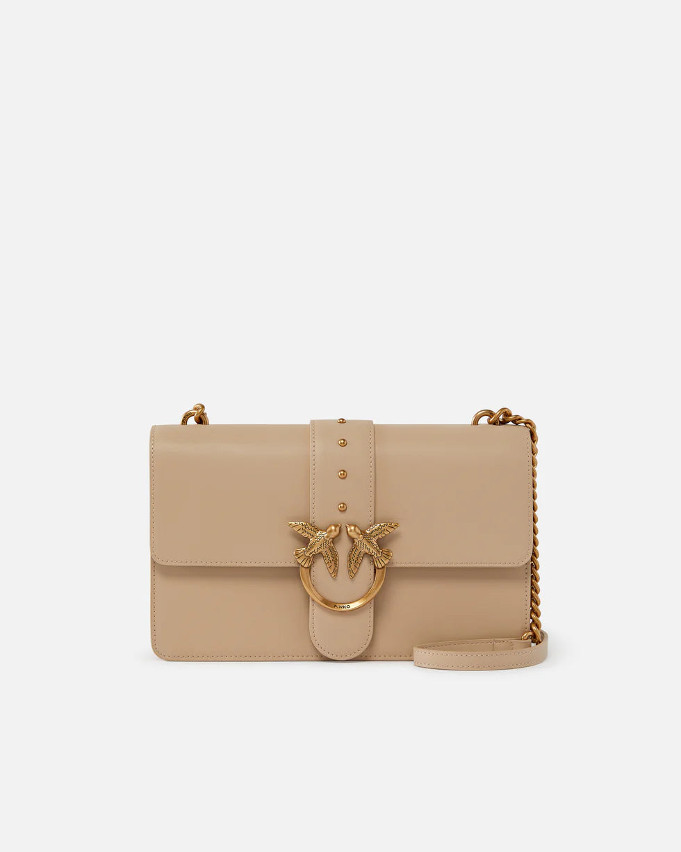 PINKO Borsa media a spalla Love Bag One Simply in pelle