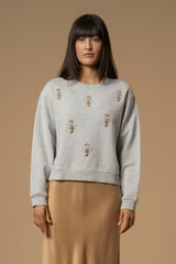 Kocca Felpa con dettaglio in perle e strass - Felpa M/L Clementina