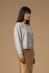 Kocca Felpa con dettaglio in perle e strass - Felpa M/L Clementina