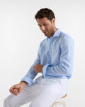 Harmont & Blaine Camicia Uomo in Lino Narrow Fit