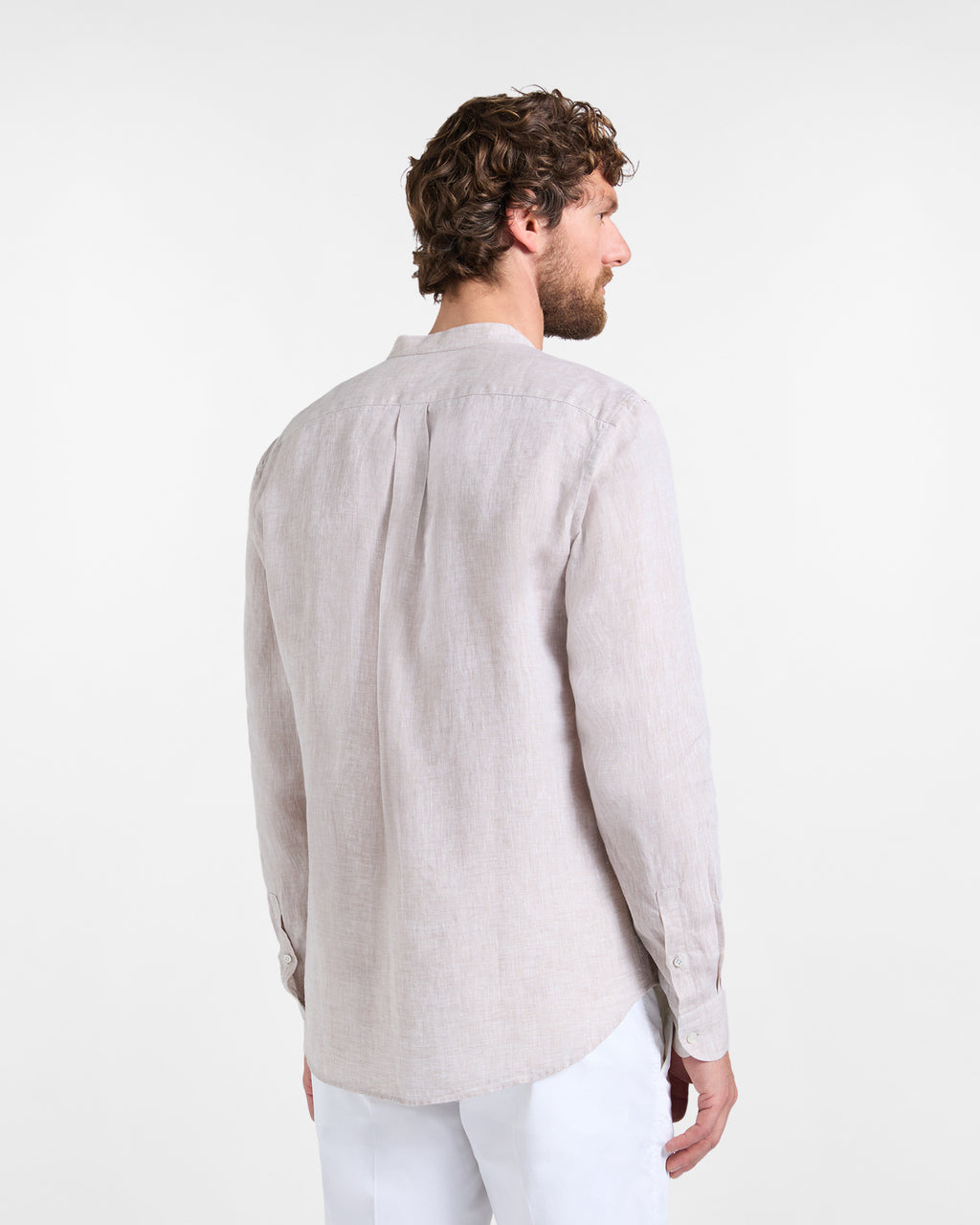 Harmont&Blaine Camicia in lino collo coreana
