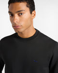 Harmont & Blaine Felpa Uomo girocollo in felpa garzata nera Regular Fit