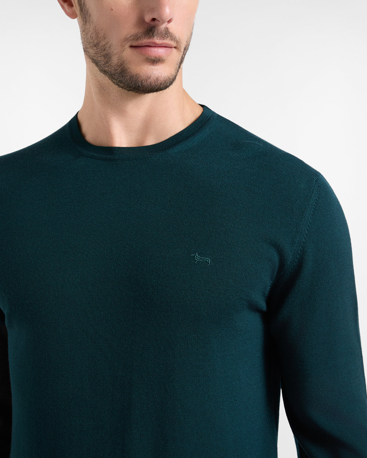 Harmont & Blaine Maglia Uomo in misto cotone e cashmere nero Regular Fit Made in Italy