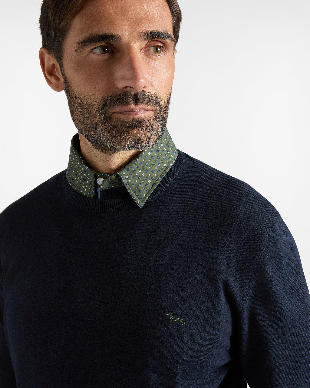 Harmont & Blaine Maglia Uomo in misto cotone e cashmere nero Regular Fit Made in Italy