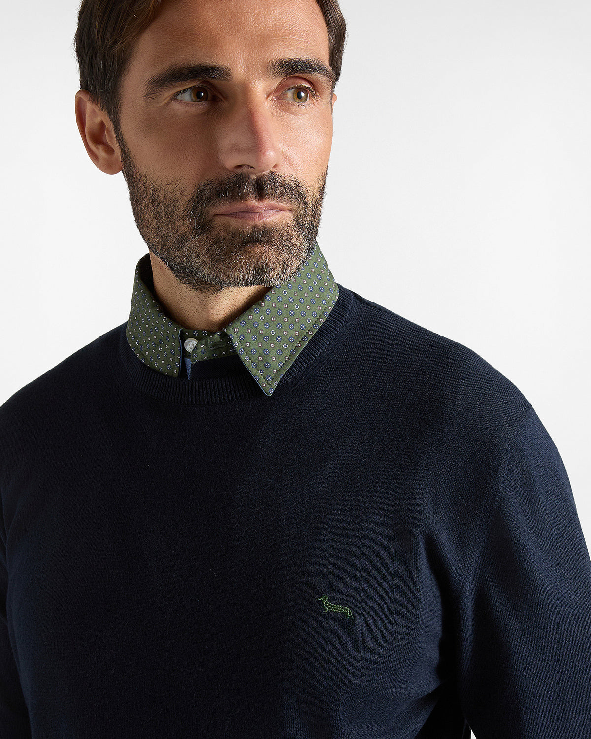 Harmont & Blaine Maglia Uomo in misto cotone e cashmere nero Regular Fit Made in Italy