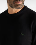 Harmont & Blaine Maglia Uomo in misto cotone e cashmere nero Regular Fit Made in Italy