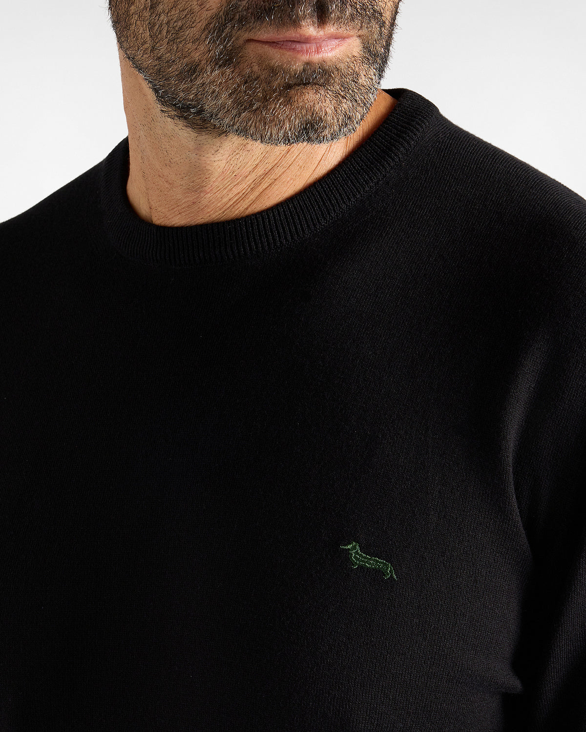 Harmont & Blaine Maglia Uomo in misto cotone e cashmere nero Regular Fit Made in Italy