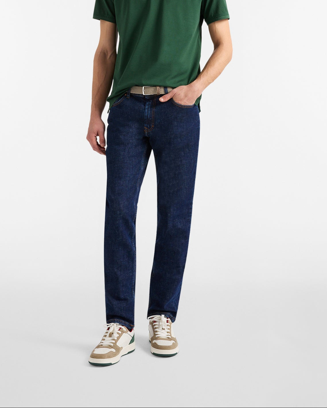 Harmont & Blaine Polo in Piquet Stretch con Dettagli Righe