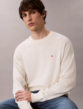 Calvin Klein Maglione con monogramma in cotone taglio relaxed