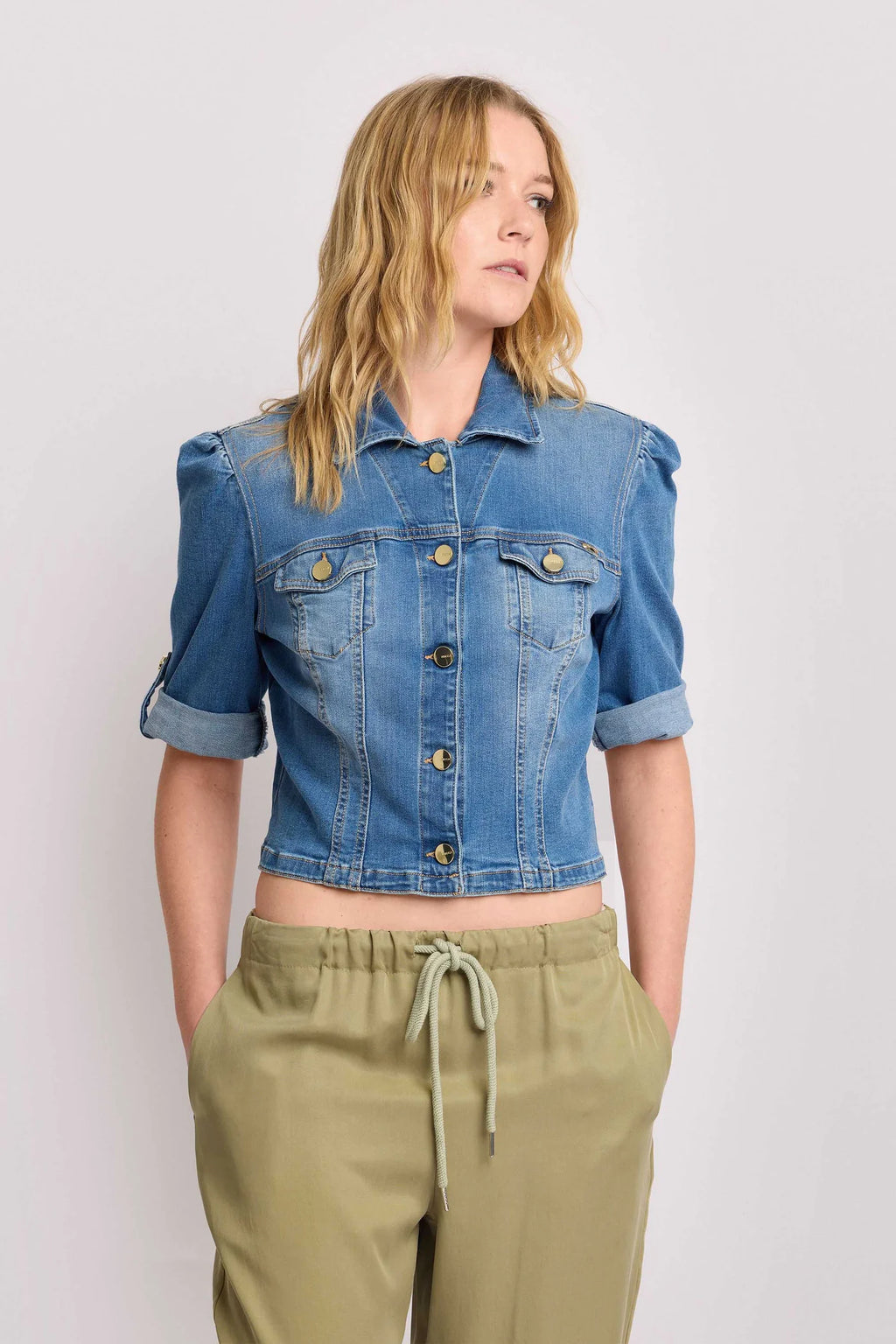 KOCCA Giubbino in denim taglio cropped - Giubbotto Denim BAKARI