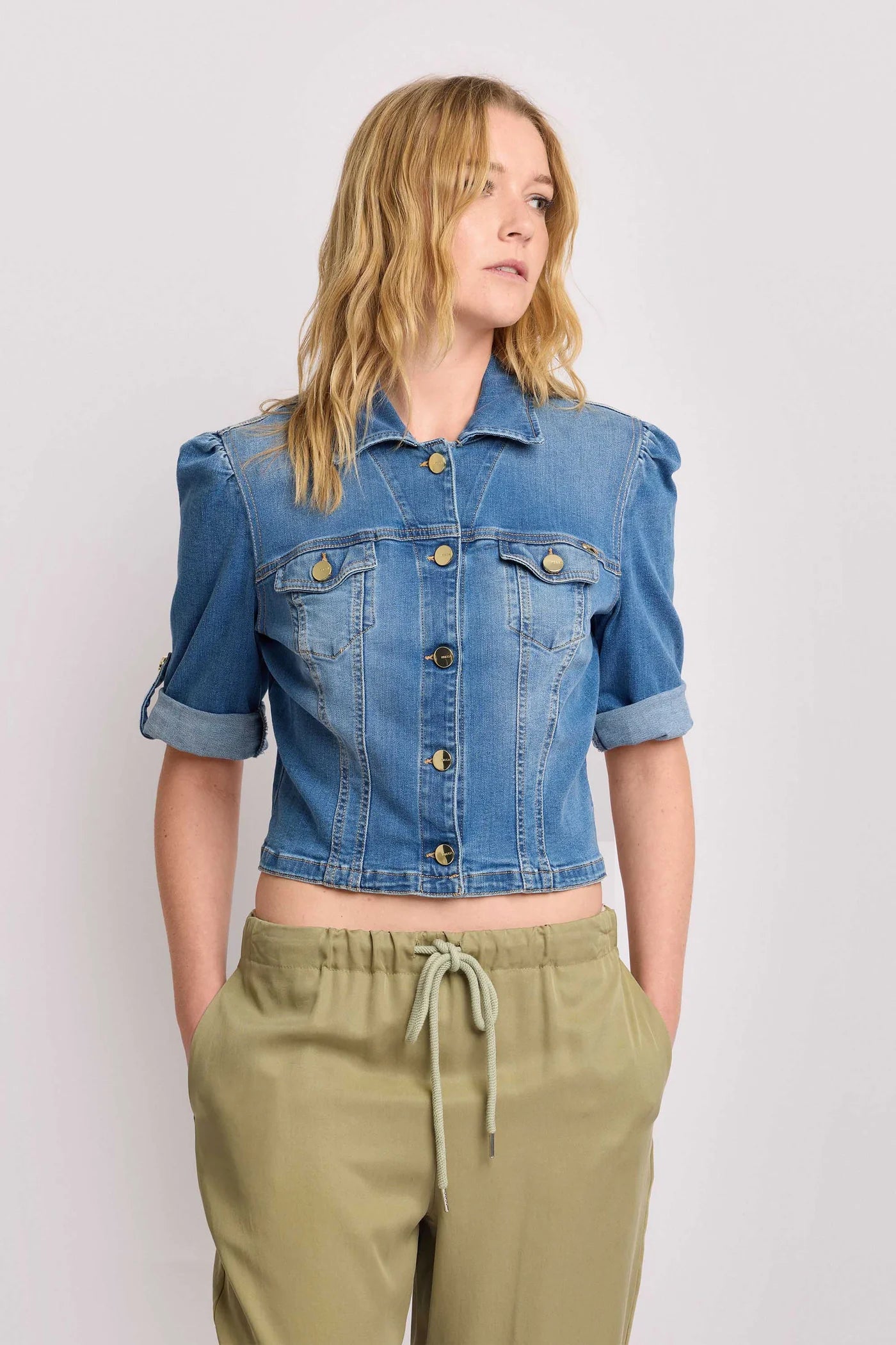 KOCCA Giubbino in denim taglio cropped - Giubbotto Denim BAKARI