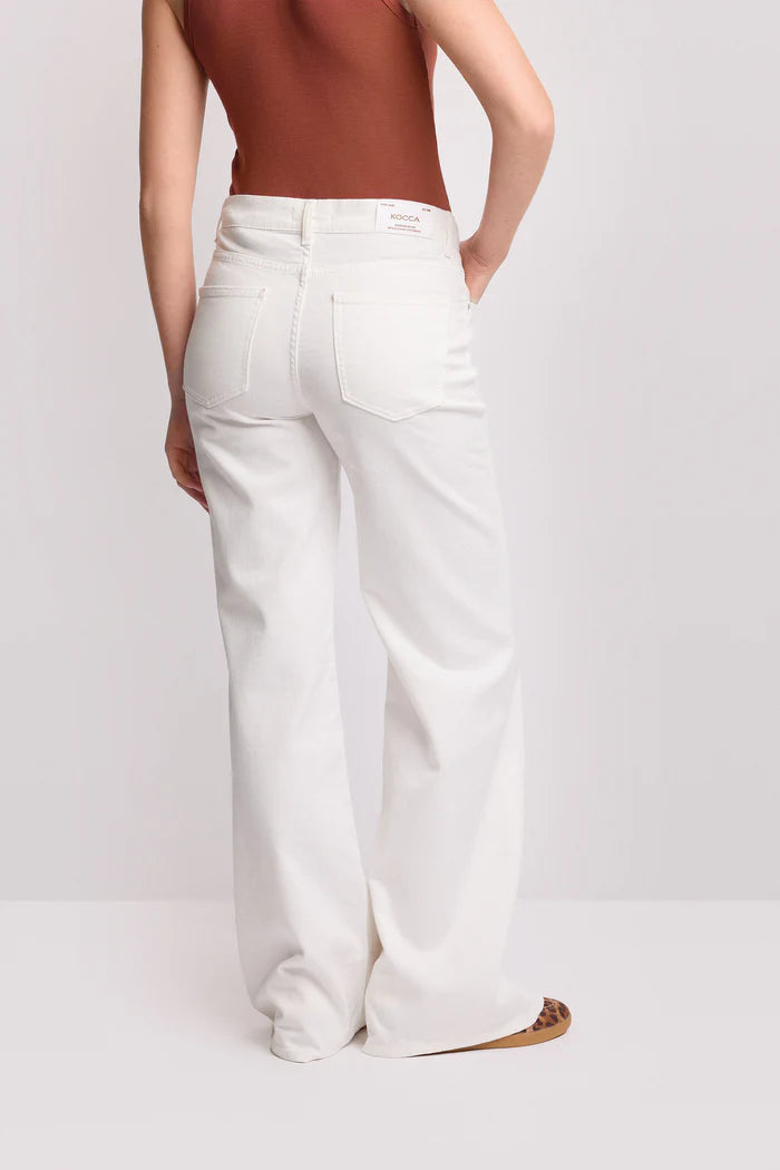 KOCCA Pantaloni in cotone taglio flare - Pantalone Color GERBERT