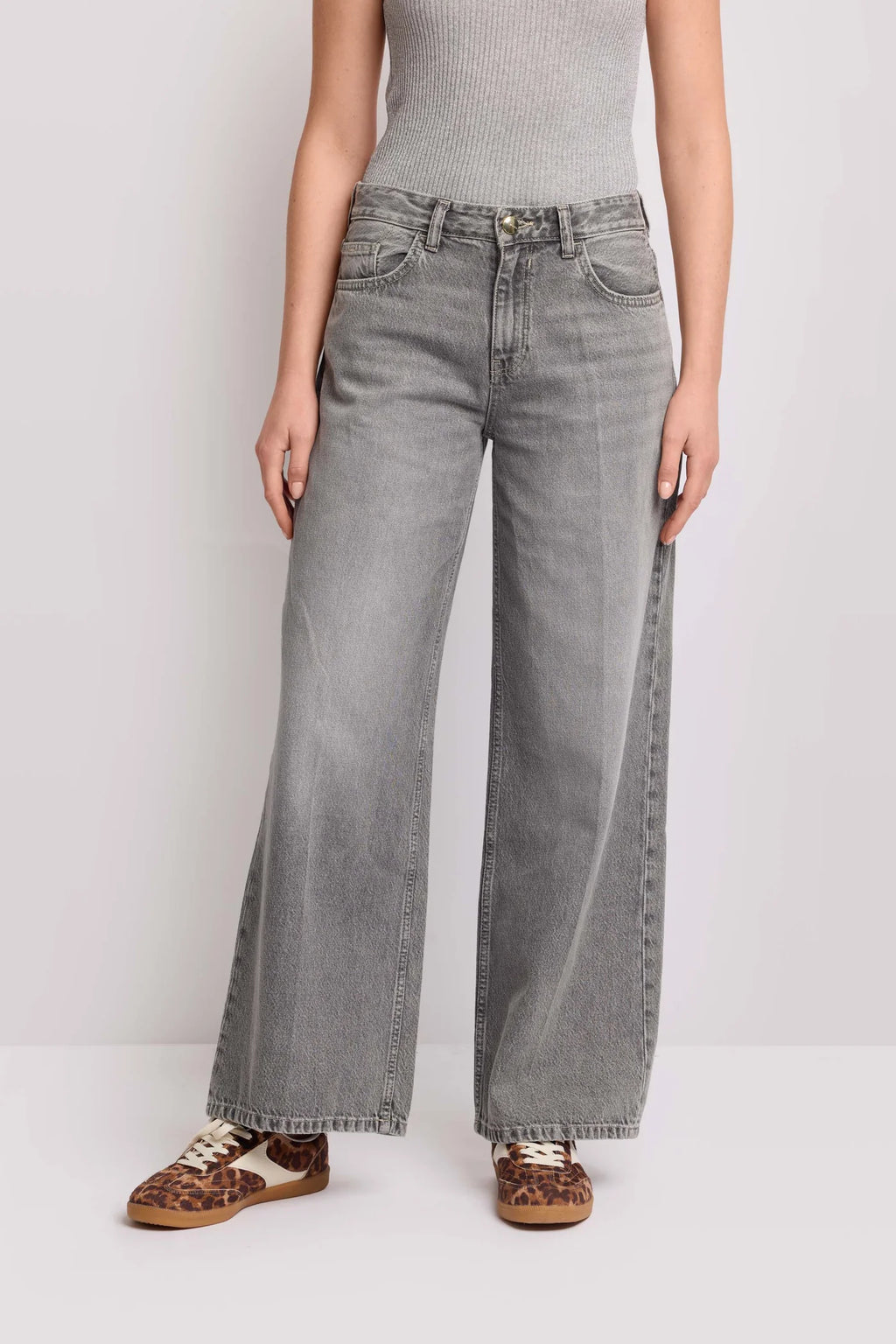 KOCCA Pantaloni in cotone gamba dritta - Pantalone Denim EUGENIE
