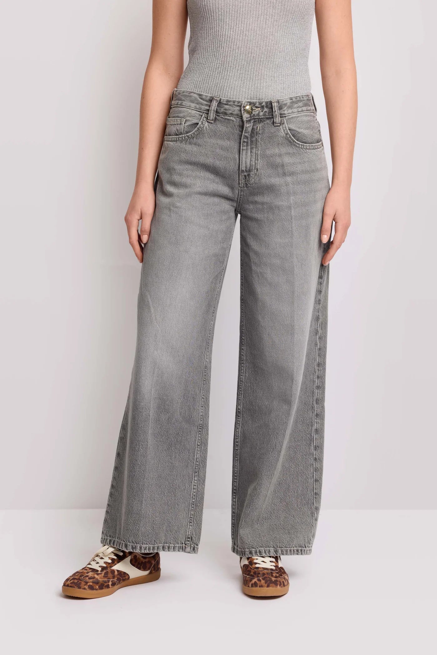 KOCCA Pantaloni in cotone gamba dritta - Pantalone Denim EUGENIE