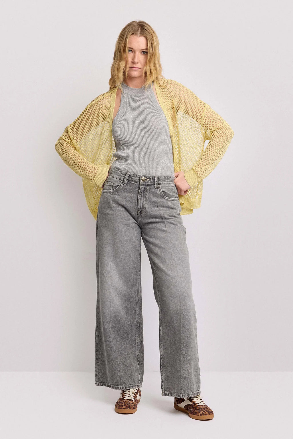 KOCCA Pantaloni in cotone gamba dritta - Pantalone Denim EUGENIE