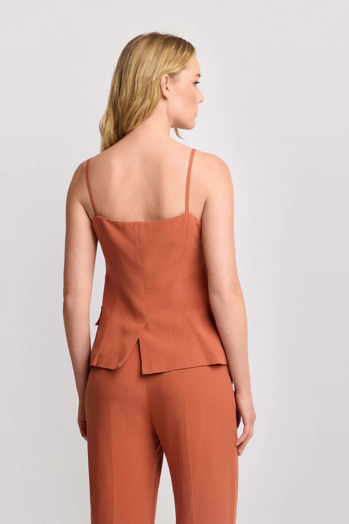 KOCCA Top sartoriale con spalline e bottoni - Top MENNA