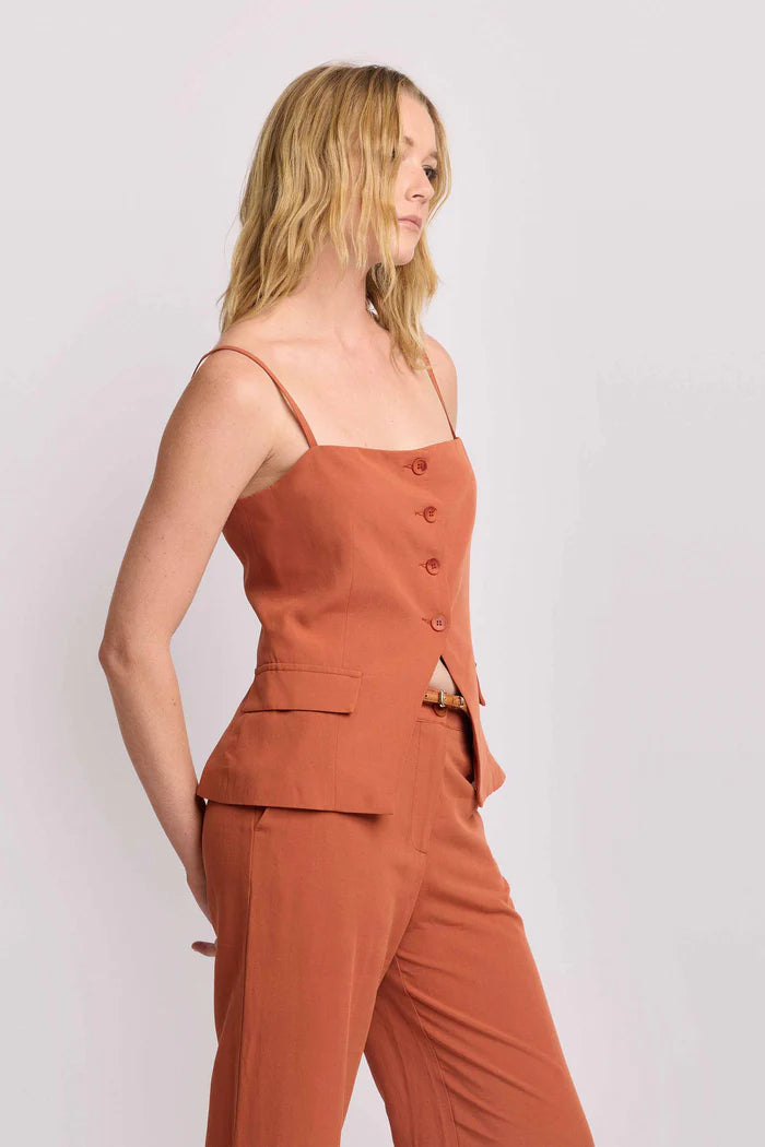KOCCA Top sartoriale con spalline e bottoni - Top MENNA