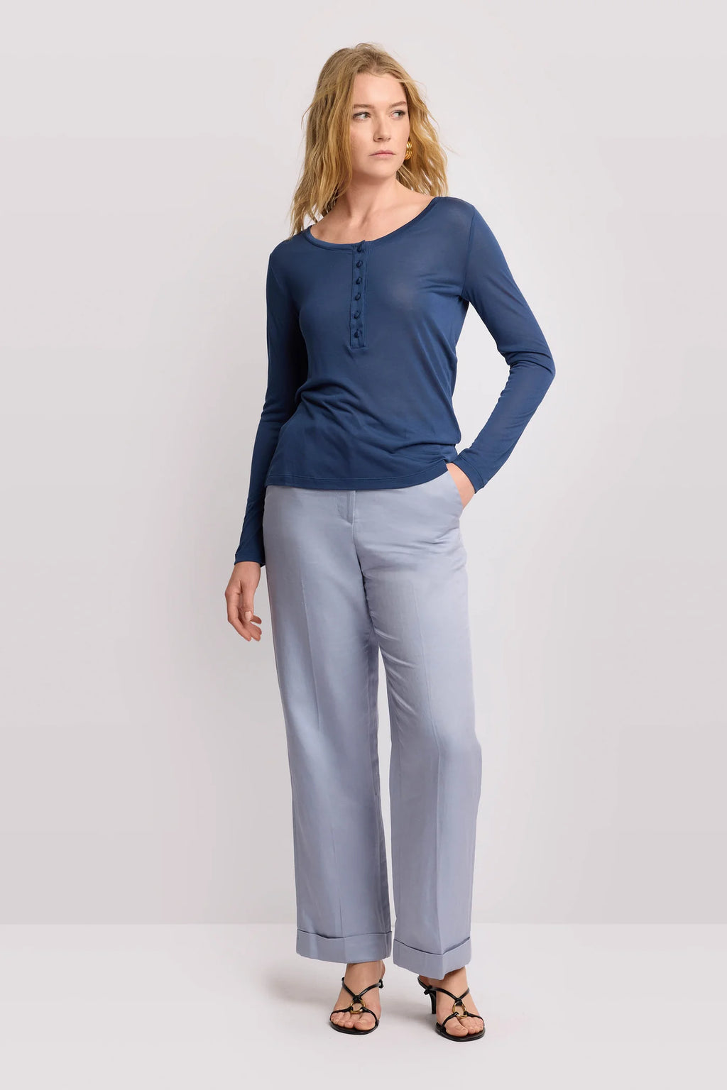 KOCCA Maglia minimal con bottoni - T-Shirt M/L FLORENTIN