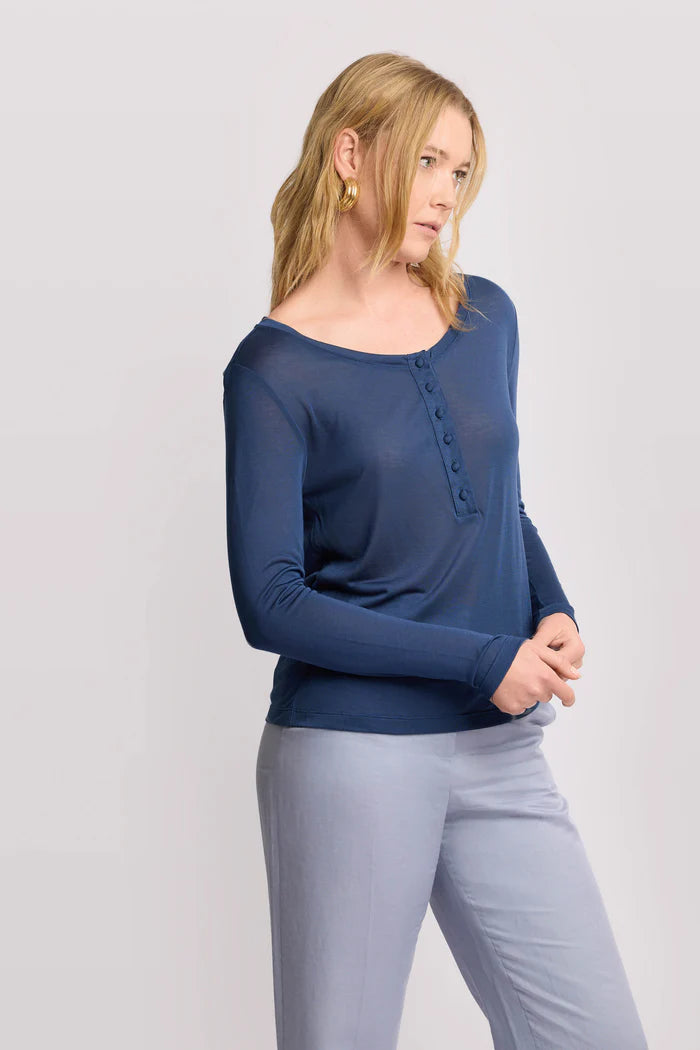 KOCCA Maglia minimal con bottoni - T-Shirt M/L FLORENTIN