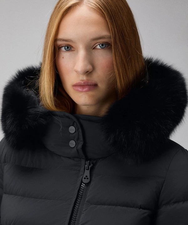 PEUTEREY SERIOLA ML FUR  Piumino lungo con collo alto e pelliccia