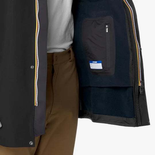 K-WAY MARLYN BONDED BLACK-BLUE DEPTH