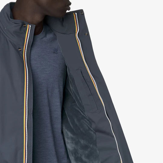 K-WAY AMAURY TWILL MARMOTTA BLACK OLIVE-BLUE AIRFORCE