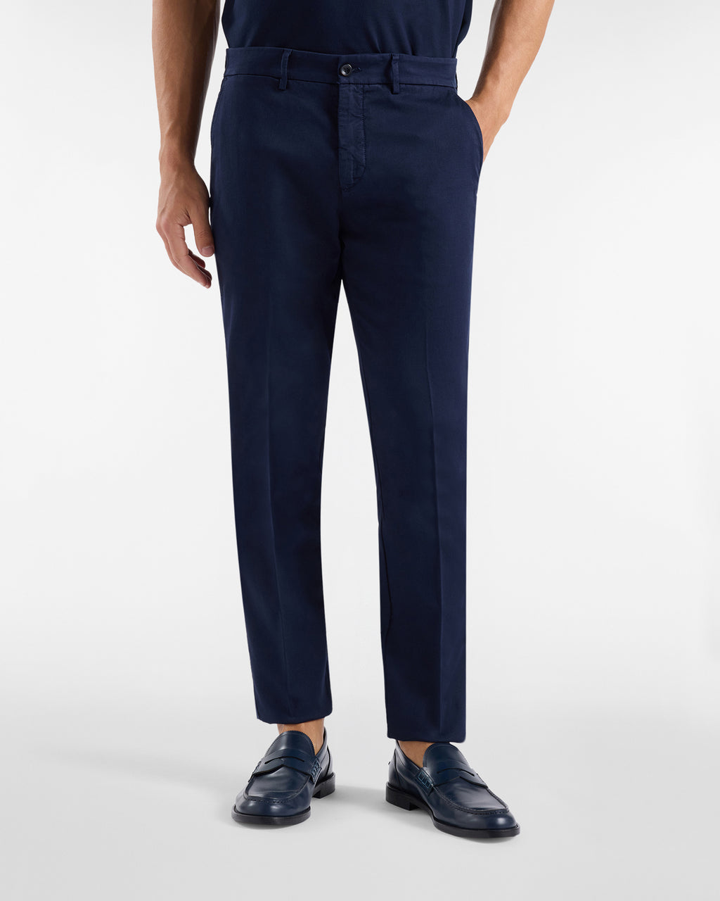Harmont&Blaine Pantaloni Uomo Chino Con Micro Fantasia Narrow Fit