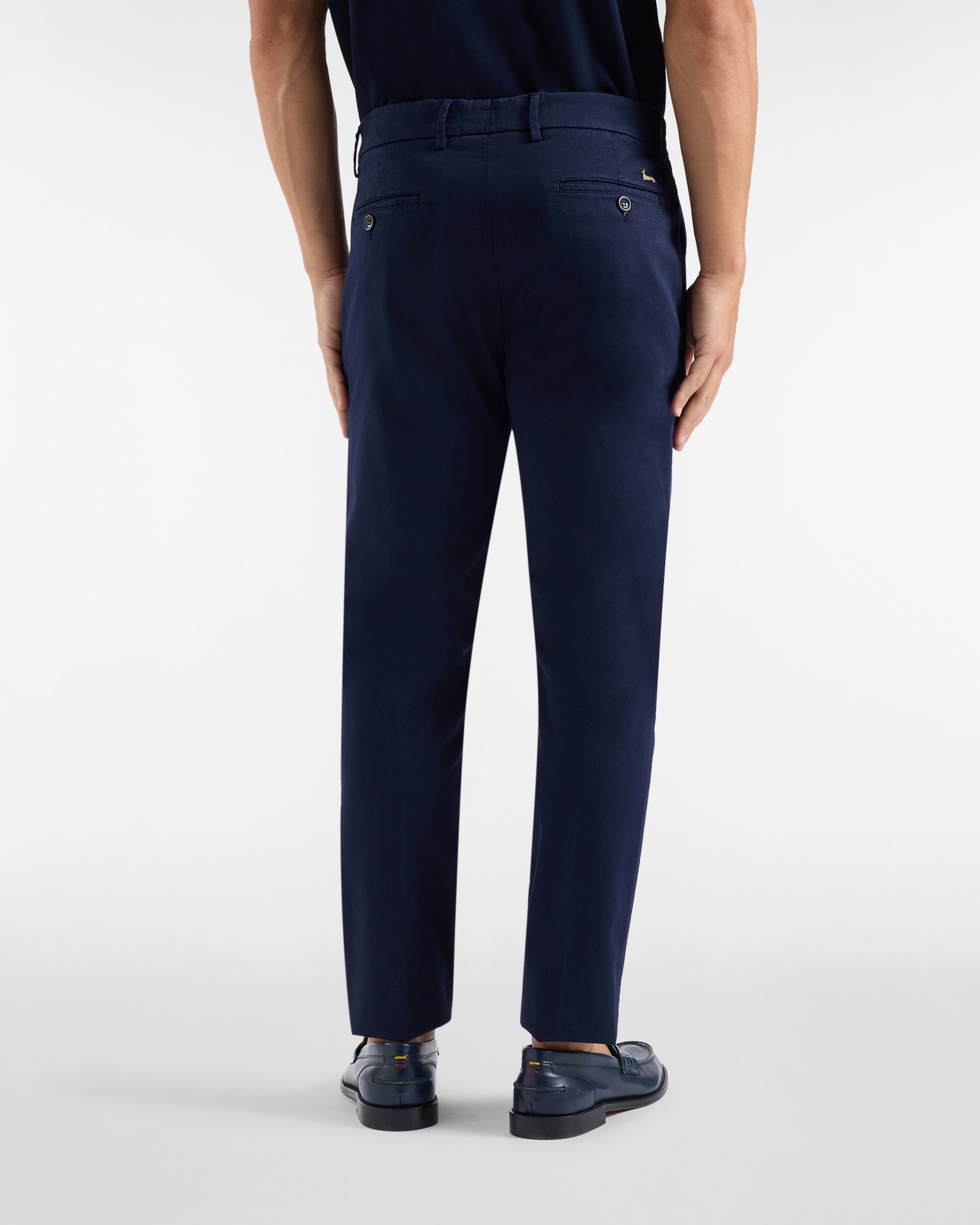 Harmont&Blaine Pantaloni Uomo Chino Con Micro Fantasia Narrow Fit