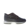 HOGAN Interactive in camoscio BLU con H strass