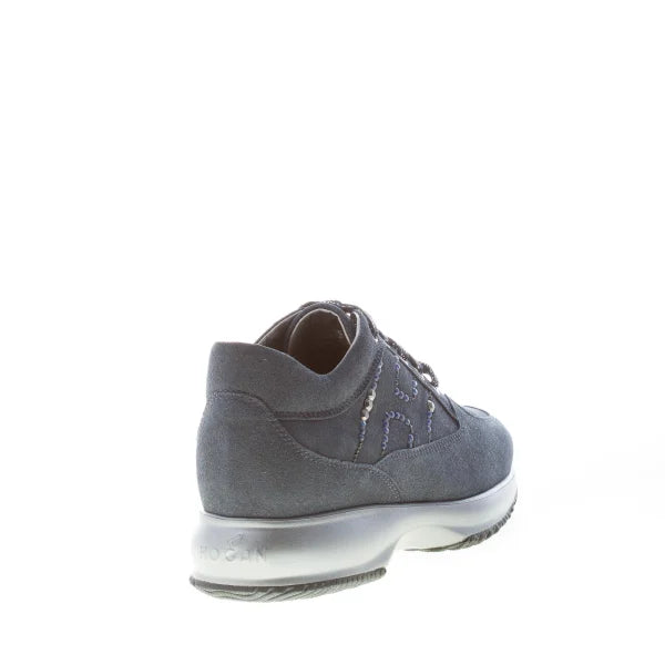 HOGAN Interactive in camoscio BLU con H strass